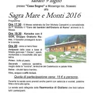 Sabato 9 luglio la “Sagra mari e monti”  a Rumo Campo Rangers